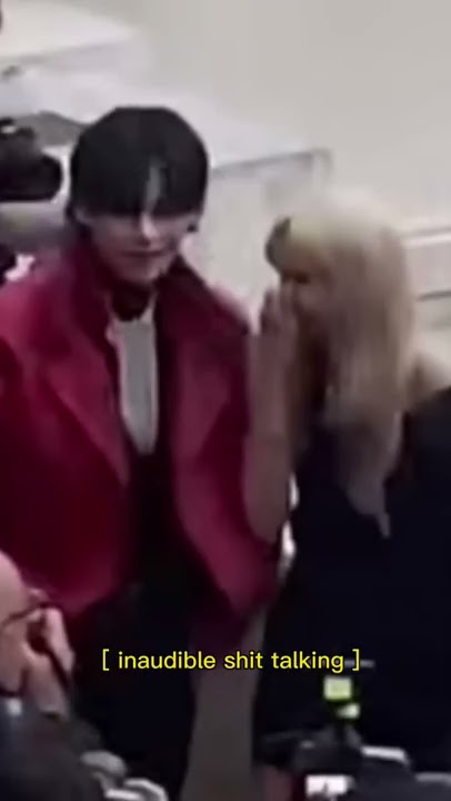 Kim Taehyung and Lisa recreating Jennie Jisoo and Jimin meme #parisfashionweek #taylorswift #bts