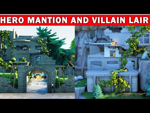 Видео: Разяснени са местата на имението Fortnite Hero Mansion и Villain Lair