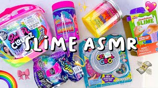 SATISFYING SLIME ASMR 🌈 Rainbow Storebought Slime Unboxing 🍭 Under $9