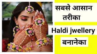 Haldi Jewellery set making for Haldi & Mehendi/DIY wedding Jwellery making haldijewellery mehendi