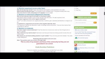 AQA CHEMISTRY ADDITIONAL UNOFFICIAL MARK SCHEME C2