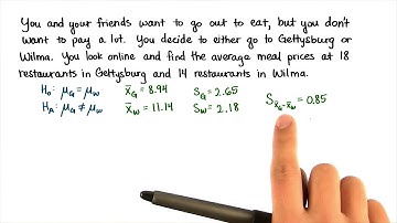 Meal Price t-Statistic - Intro to Inferential Statistics