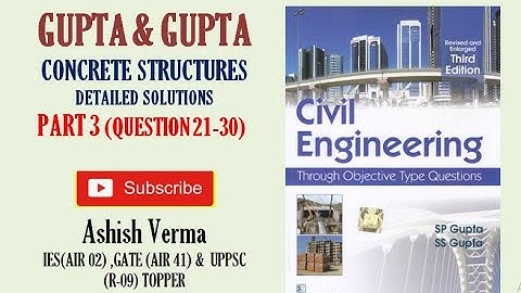 GUPTA&GUPTA RCC Objective Questions||Detailed Explanations|Q21-30||ESE|GATE|SSCJE|PSC AE|Must Watch