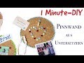 Mini Pinnwand basteln - 1 Minute DIY - Upcycling aus Untersetzern