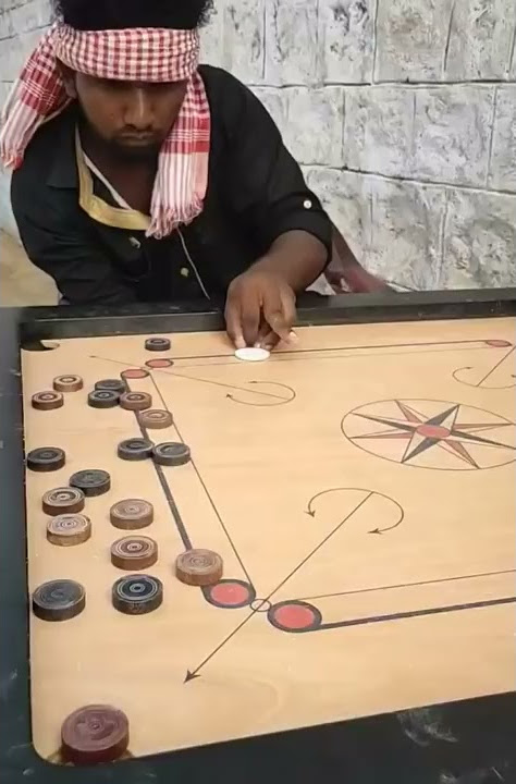 Carrom flying shot Indian Style 😎