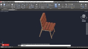 Autocad 3D Design Wooden Chair Modeling  beginners