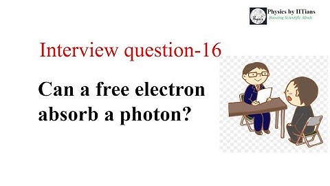 Can a free electron, at rest, absorb a photon?#Asked PhD Physics interview question from High Energy