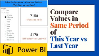 compare this year and last year data for the same period in power bi | use sameperiodlastyear dax