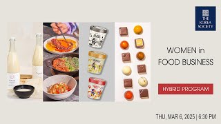 Women in Food Business
March 6, 2025 - As the food and hospitality industry continues to evolve and grow, the Asian faces in it have also become more visible. Despite the progress, there are still long-standing obstacles that women face both in and out of kitchen and business culture. Meet Korean-American women running their own successful food and hospitality business and contributing their perspective and approaches to proactively change the industry.
In this conversation, chef and writer Caroline Choe speaks with 4 brand and establishment owners and proprietors based in the NYC / NJ area on their experiences: Hannah Bae of Noonas Ice Cream, Julia Choi-Rodriguez of Vesta Chocolate, Alice Jun of Hana Makgeolli, Jee Kim of 8282. Also joining will be hospitality lawyer Vivian Chen, who represents many businesses and brands throughout New York City.
For more information, please visit the link below:
https://www.koreasociety.org/arts-culture/item/1968-women-in-food-business Women in Food Business
