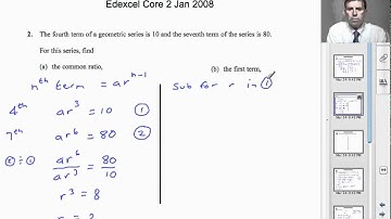A-Level Maths Core 2 Paper January 2008 - Q2 - Edexcel