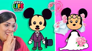 La BODA de MICKEY y MINNIE MOUSE en TOCA LIFE WORLD!