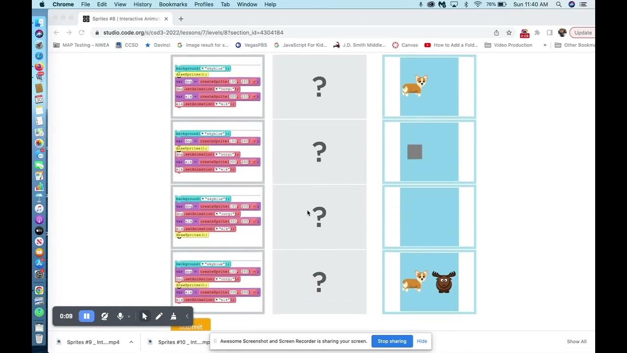 code.org Lesson 7 , Level 8 answers Unit 3 Games '22 '23 Code org - YouTube