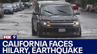 California faces Hilary, earthquake