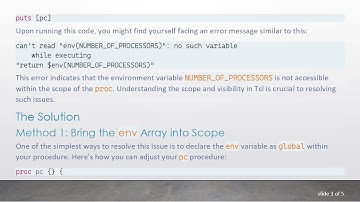 Understanding How to Use Built-In Variables in Tcl Procedures