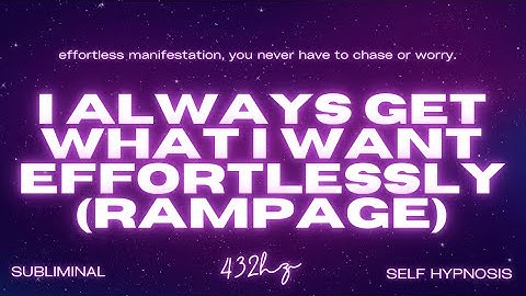 [WARNING EXTREMELY POWERFUL] I ALWAYS GET WHAT I WANT EFFORTLESSLY (RAMPAGE) RAPID NEUROGENESIS!!