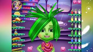 Game con gái - Game làm đẹp - Game làm tóc - Tạo mẫu tóc cho cô gái da xanh screenshot 1
