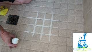 Shower Floor Grout Restoration in DeBary, FL.