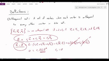 Sec 6.2 prep orthogonal basis