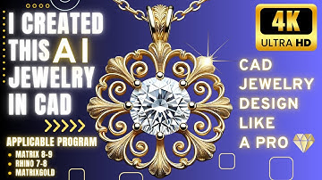 AI Jewelry Pendant Filigree Convert into CAD Production | Tutorial on MatrixGold | Rhino 8