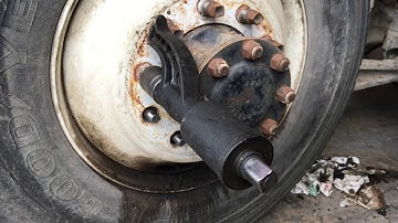 How to remove semi truck lug nuts without air gun.
