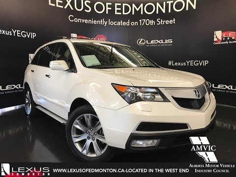 Used 2012 White Acura MDX AWD Advance/Entertainment Pkg In Depth Review Fort McMurray Alberta