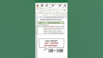 Cara Enter Di Dalam Cell Excell: Emang Bisa? #Shorts