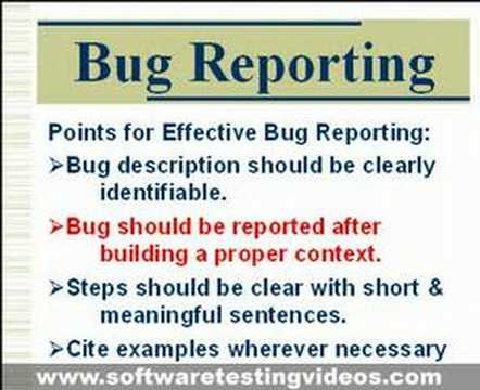 Bug Reporting in Software Testing Projects