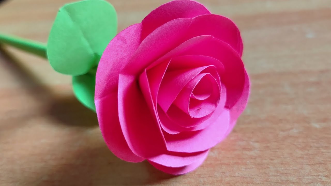 DIY  Paper Rose  How to make awesome and easy paper roses complete tutorial  Origami Rose Easy 