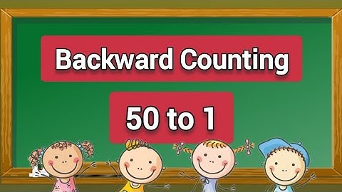 reverse counting 50 to 1 with spelling, Backward counting, 50 to 1, Back counting, ulti ginti
