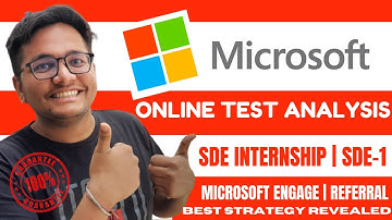 Microsoft Online Test Strategy | Microsoft Internship and SDE 1 | Microsoft Engage 2022