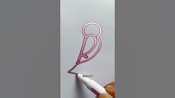 Drawing a bird with numbers step by step 🐦 #shorts