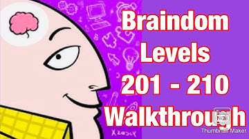 Braindom : Levels 201-210 Walkthrough (Tricky Brain Puzzles)