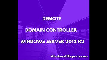 Demote Domain Controller in Windows Server 2012 R2