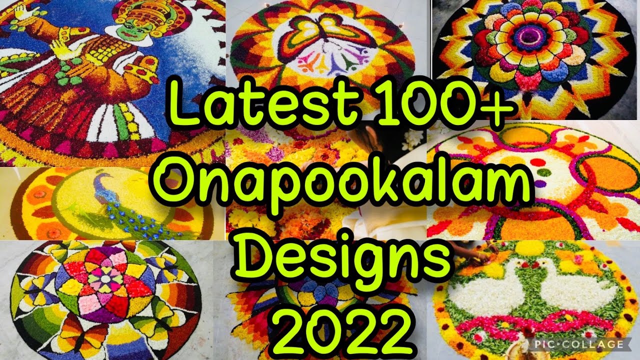 Latest 100 Onapookalam designs 2022 | Onam Pookalam designs ...