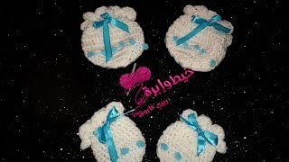 كروشية جوانتى بيبى حديث الولادة | خيط وإبرة | crochet baby mittens