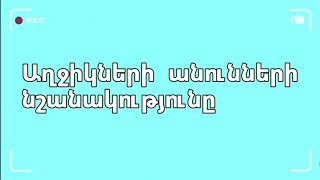 Աղջիկների անունների  նշանակությունը💫♥️