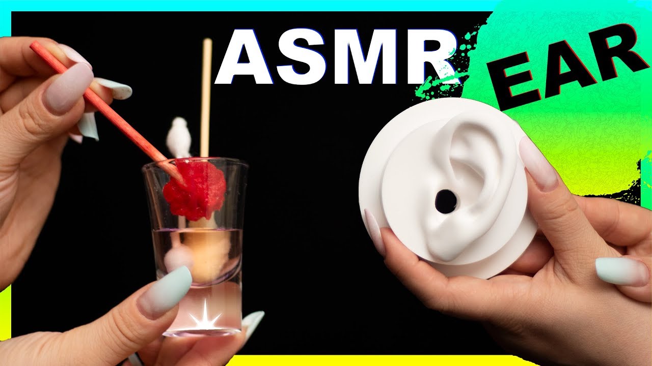 ASMR Ear Cleaning Wet Q-TIPS, Foam, Finger Scratching+ (no talking) 1 hour Intense Sleep