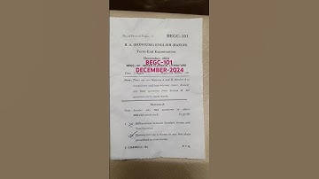 BEGC -101, DECEMBER-2024, previous year question paper