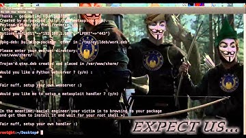 Metasploit Payload Debian  deb Package trojan Generator Script in Backtrack 5 R3