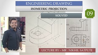 Engineering Drawing | Isometric Drawing Problem 09 | Easy Drawing Techniques | Learn with nikhil