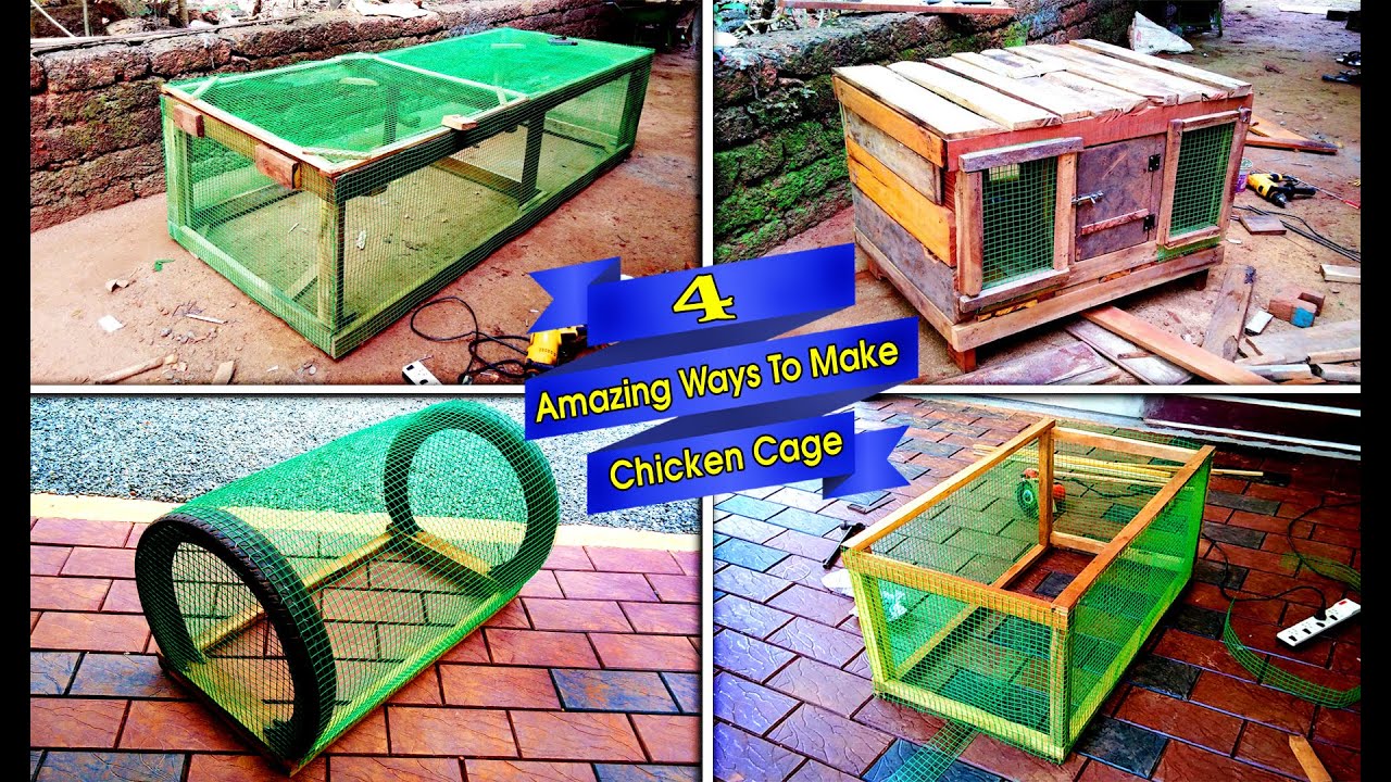 4 Amazing Ways To Make Chicken Cage At Your Home | Diy Birds Cages Ideas -  Youtube