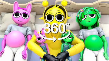 360° VR Pinki vs Vineria pregnant – Oren terrified 😱👶 ｜ Funny Incredibox Sprunki Animation