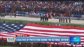 Legalities of protesting during the national anthem