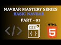 How to Create Simple Navbar Using HTML & CSS | Navbar Tutorial for Beginners | Navbar Series Part 1