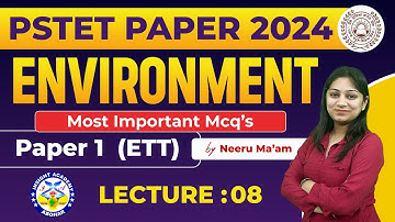 PSTET EVS Preparation 2024 | MCQ Lecture 8 | PSTET Paper 1 | Punjab PSTET 2024 | By Neeru Ma