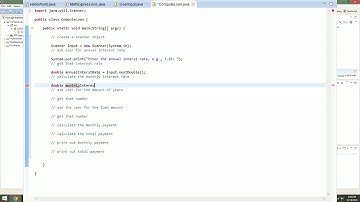 Java: Compute Loan w/ User Input [TUTORIAL] (Eclipse)