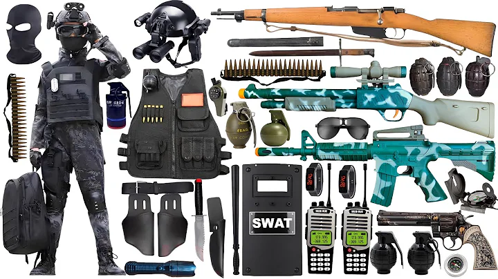 Special Forces military toy gun set unboxing, Rifle, submachine gun, sniper rifle, Colt M1991 pistol