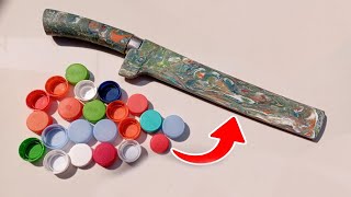 cara membuat sarung golok dari limbah plastik @BANG SYAM 22