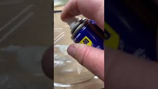 ￼Life hack removing sticker residue with WD-40￼