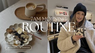 7am winter morning routine in nyc | cozy and grounded for a productive day | atelier jolie cafe